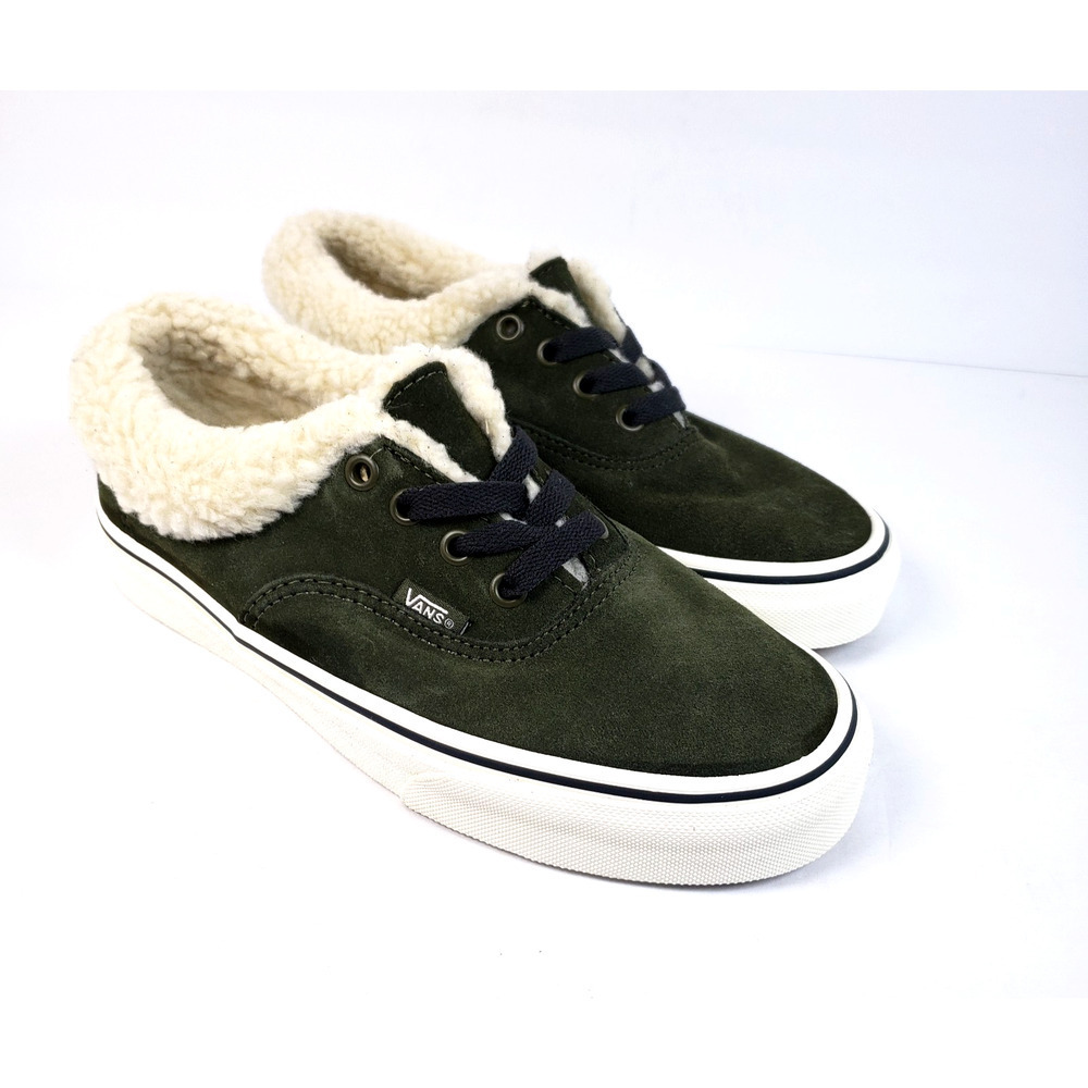 Vans Authentic Sherpa Cozy Hug Womens Sz 6.5 Grape Leaf Suede Low Sneaker Shoes